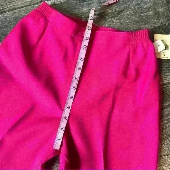 Vintage 70/80s Leslie Fay Haberdashery Hot Pink Polyester Pants NWT - Picture 6 of 8